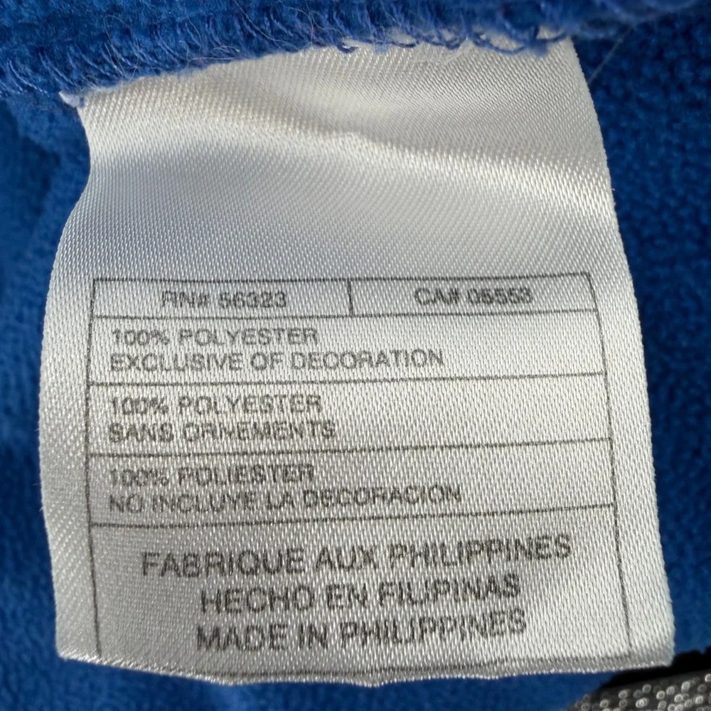 Nike Vintage Quarter Zip Fleece Pullover Blue Black XL Swoosh Mock‎ Neck Pockets